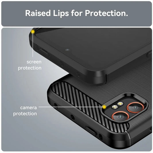 Custodia per Samsung Galaxy XCover7 Pro, Techsuit, Carbonio, Nera