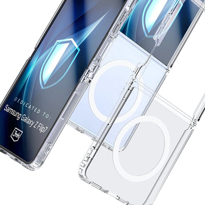 Custodia MagSafe per Samsung Galaxy Z Flip7 F766, 3MK, Armor MagCase, Trasparente