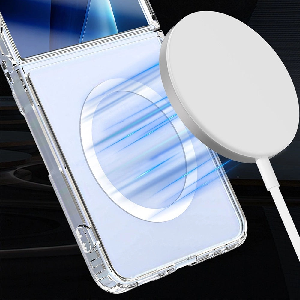 Custodia MagSafe per Samsung Galaxy Z Flip7 F766, 3MK, Armor MagCase, Trasparente