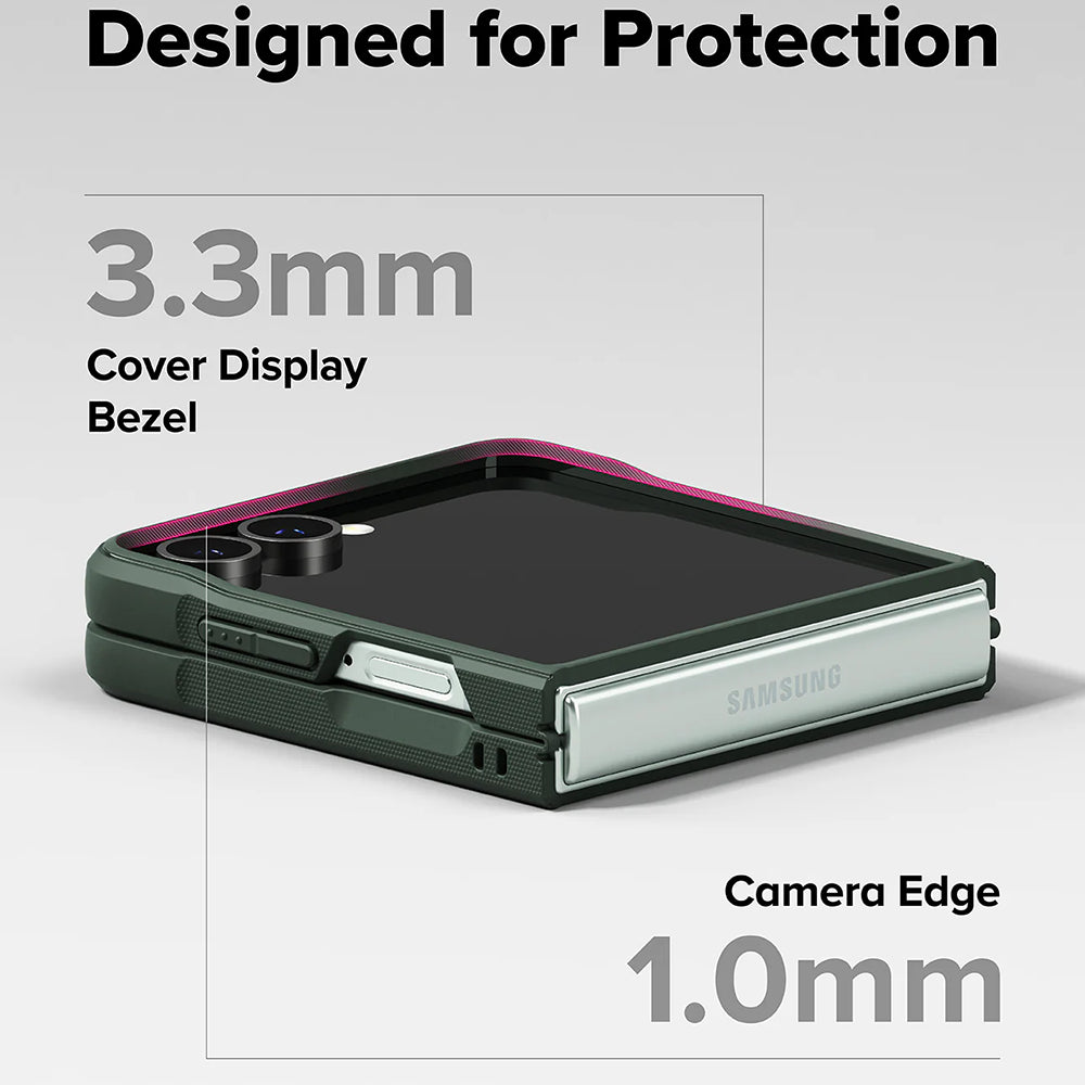 Hülle für Samsung Galaxy Z Flip7 F766, Ringke, Onyx, Dunkelgrün