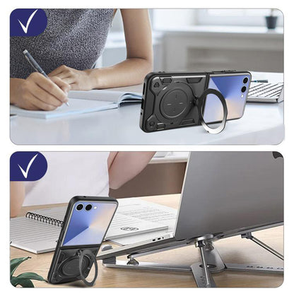 Custodia per Samsung Galaxy Z Flip7 F766, Techsuit, CamGuard Pro, Blu