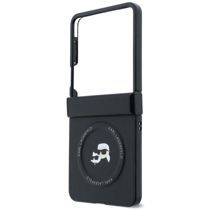 Custodia per Samsung Galaxy Z Flip8 F776, Karl Lagerfeld, Karl & Choupette Head Pin, Nera