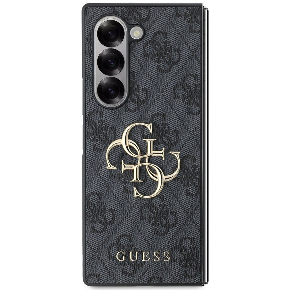 Étui pour Samsung Galaxy Z Fold6 F956, Guess, Logo Métal 4G, Noir