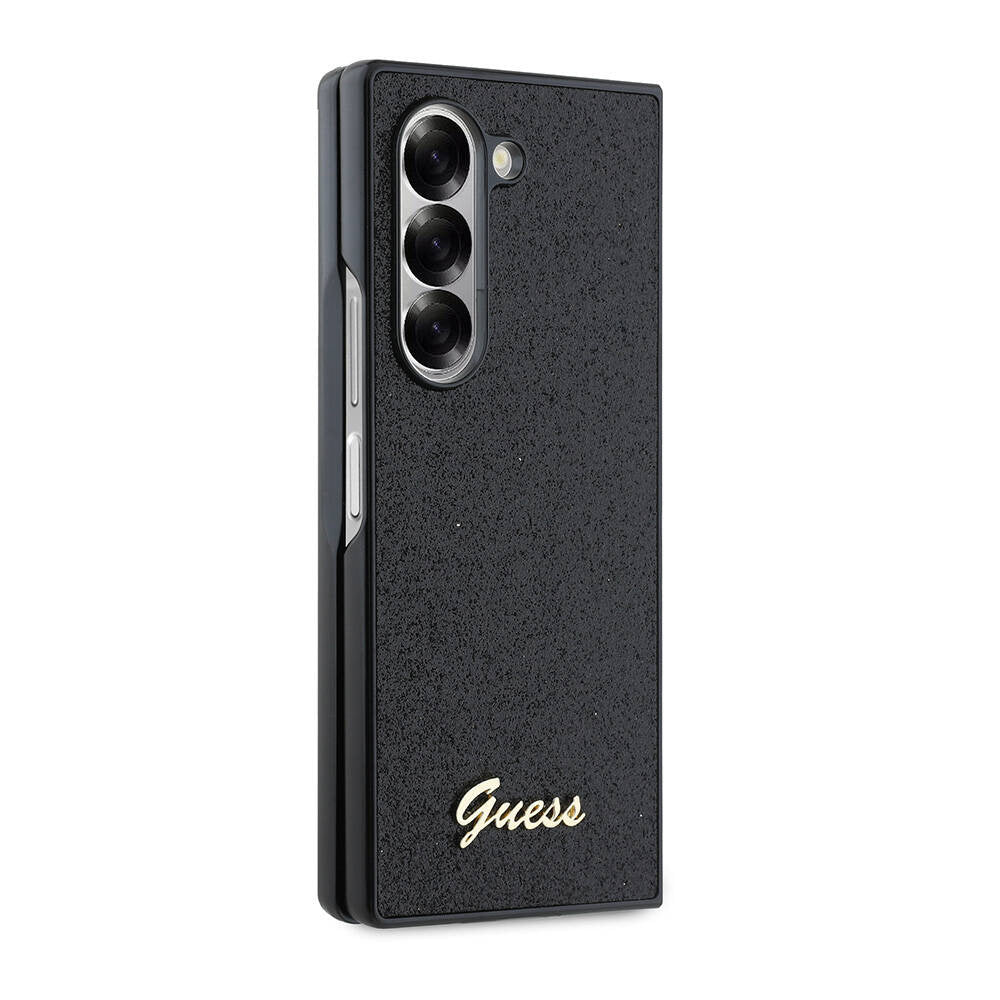 Hülle für Samsung Galaxy Z Fold6 F956, Guess, Glitter Script, Schwarz