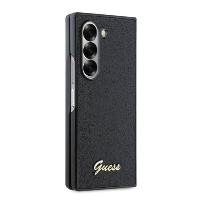 Hülle für Samsung Galaxy Z Fold6 F956, Guess, Glitter Script, Schwarz