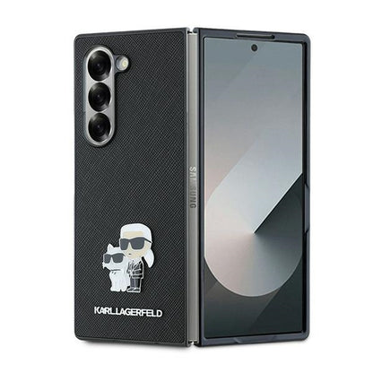 Étui pour Samsung Galaxy Z Fold6 F956, Karl Lagerfeld, Saffiano Karl & Choupette Metal, Noir