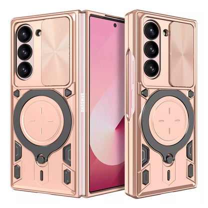 Custodia per Samsung Galaxy Z Fold6 F956, Techsuit, CamGuard Pro, Rosa Oro