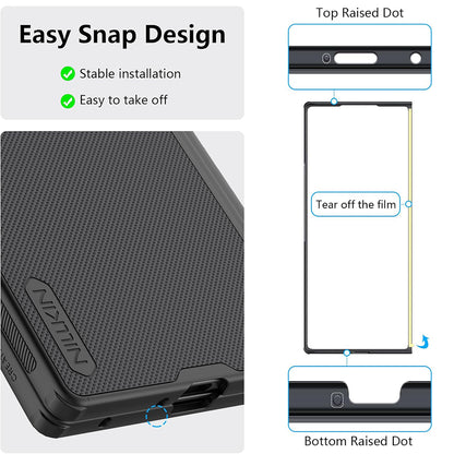 Coque pour Samsung Galaxy Z Fold7 F966, Nillkin, Super Frosted Shield, Noire