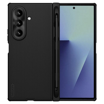 Coque pour Samsung Galaxy Z Fold7 F966, Nillkin, Super Frosted Shield avec porte-stylo, Noire