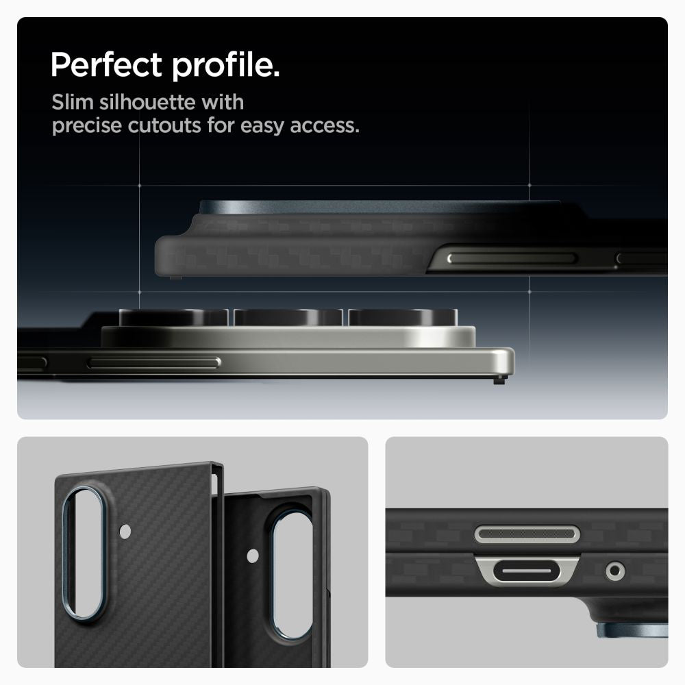 Case for Samsung Galaxy Z Fold7 F966, Spigen, Air Skin, Black ACS09555