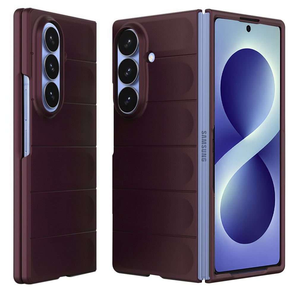 Hülle für Samsung Galaxy Z Fold8 Ultra F971, Techsuit, Magic Shield, Weinrot