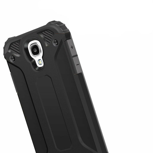 Custodia per Samsung I9500 Galaxy S4, Techsuit, Hybrid Armor, Nera