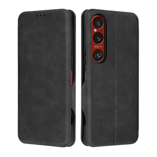Coque pour Sony Xperia 1 VI, Techsuit, Safe Wallet Plus, Noire