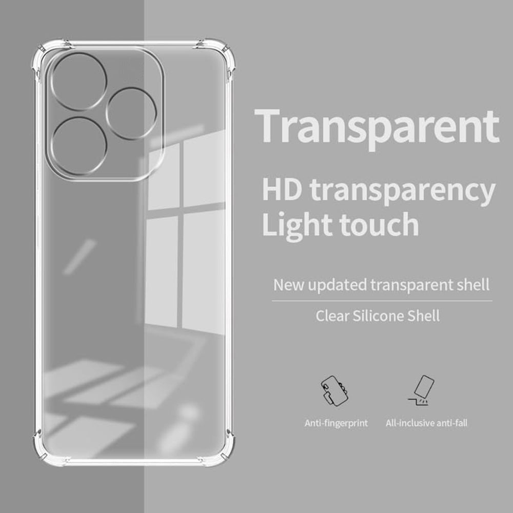 Custodia per Tecno Spark 20, Techsuit, Shockproof Clear, Trasparente