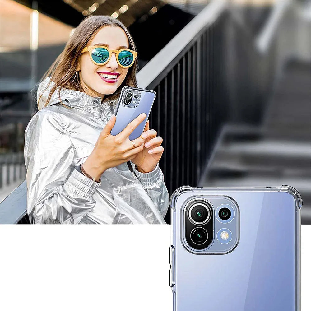 Custodia per Xiaomi 11 Lite 5G NE / Mi 11 Lite 5G / 11 Lite, Techsuit, Shockproof Clear, Trasparente