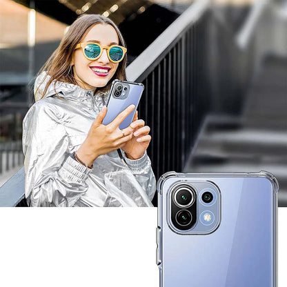 Custodia per Xiaomi 11 Lite 5G NE / Mi 11 Lite 5G / 11 Lite, Techsuit, Shockproof Clear, Trasparente