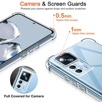 Custodia per Xiaomi 12T / 12T Pro, Techsuit, Shockproof Clear, Trasparente