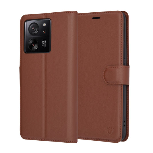 Custodia per Xiaomi 13T Pro / 13T, Techsuit, Leather Folio, Marrone