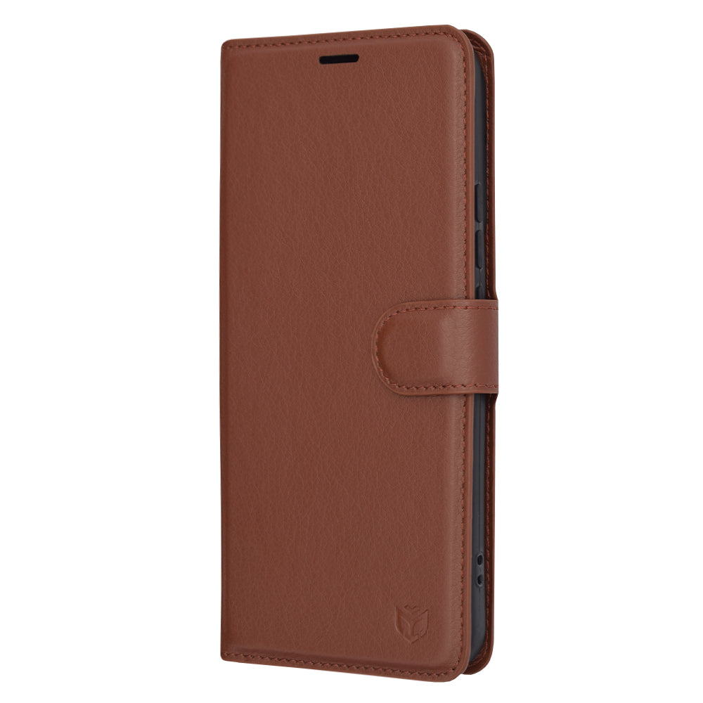 Hülle für Xiaomi 14 Pro, Techsuit, Leder-Folio, Braun