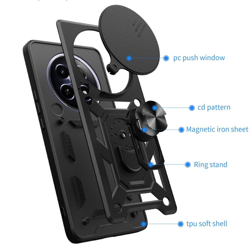 Coque pour Xiaomi 14 Ultra, Techsuit, CamShield, Noire