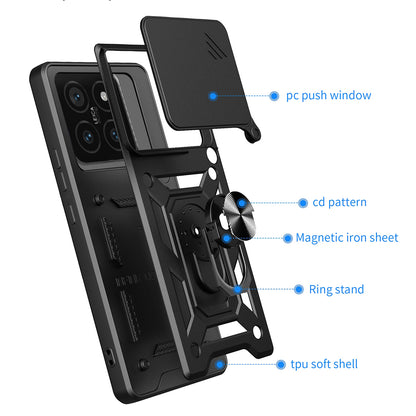 Custodia per Xiaomi 14T Pro, Techsuit, CamShield, Nera