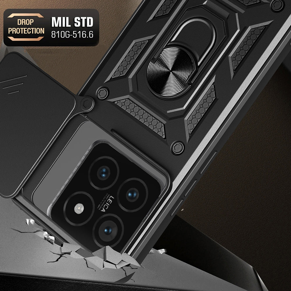 Custodia per Xiaomi 14T Pro, Techsuit, CamShield, Nera