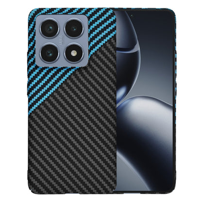 Custodia per Xiaomi 14T Pro, Techsuit, Carbonite FiberShell, Nero Bleu