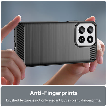 Coque pour Xiaomi 14T, Techsuit, Carbone, Noire