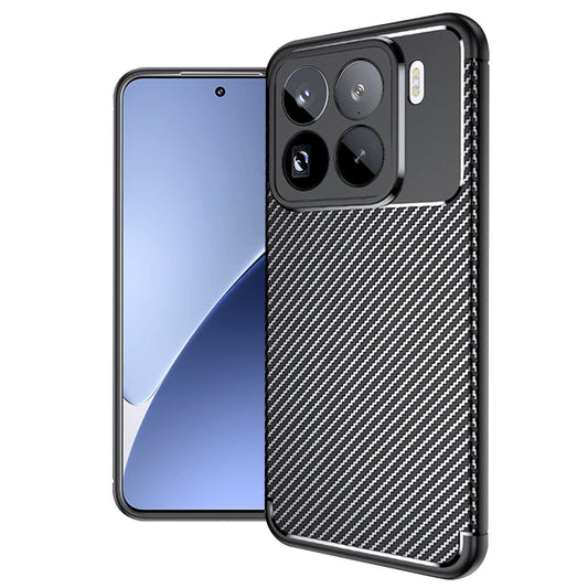 Coque pour Xiaomi 15 Pro, Techsuit, Fibre de carbone, Noire