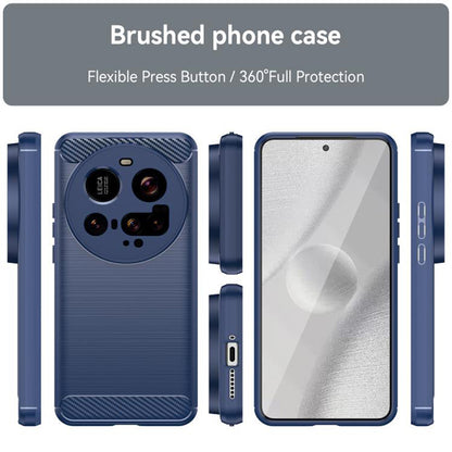 Coque pour Xiaomi 15 Ultra, Techsuit, Carbone, Bleue