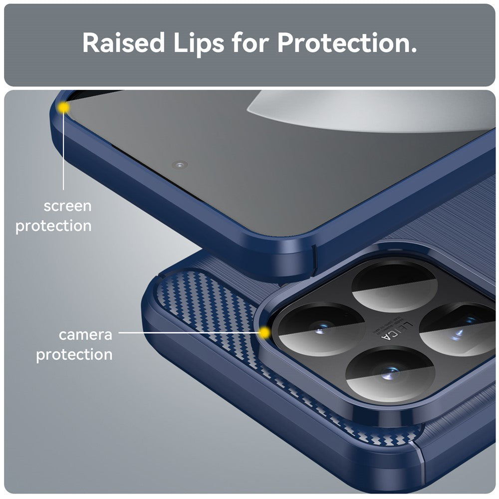 Custodia per Xiaomi 15T Pro, Techsuit, Carbonio, Blu