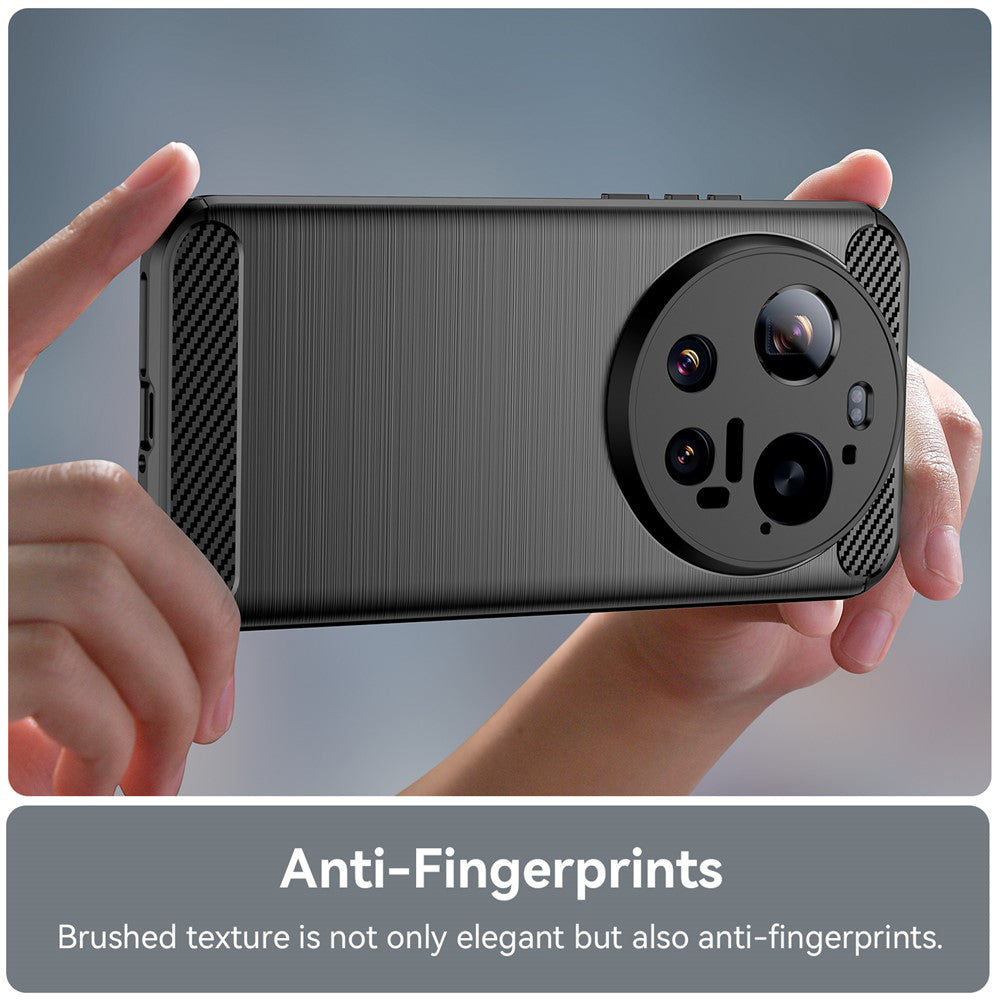 Étui pour Xiaomi 17 Ultra, Techsuit, Carbone, Noir