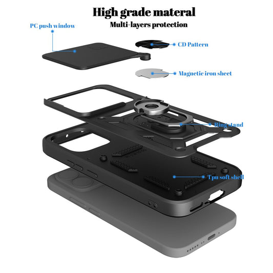 Custodia per Xiaomi 17T, OEM, CamShield, Nera