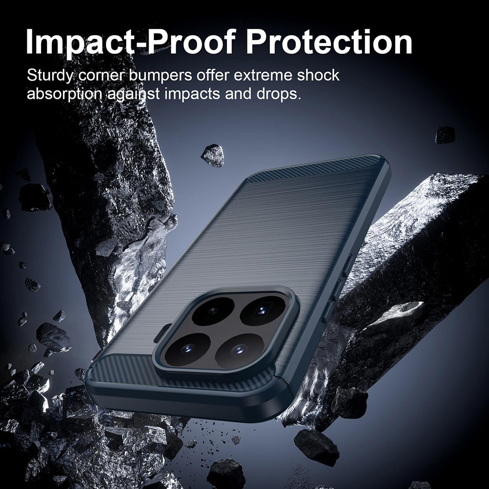 Coque pour Xiaomi 17T Pro, Techsuit, Carbone, Bleue
