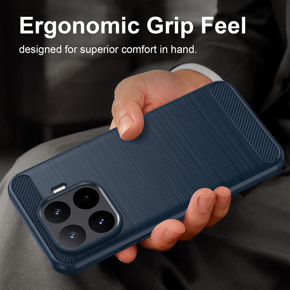 Coque pour Xiaomi 17T Pro, Techsuit, Carbone, Bleue