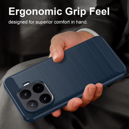 Coque pour Xiaomi 17T Pro, Techsuit, Carbone, Bleue