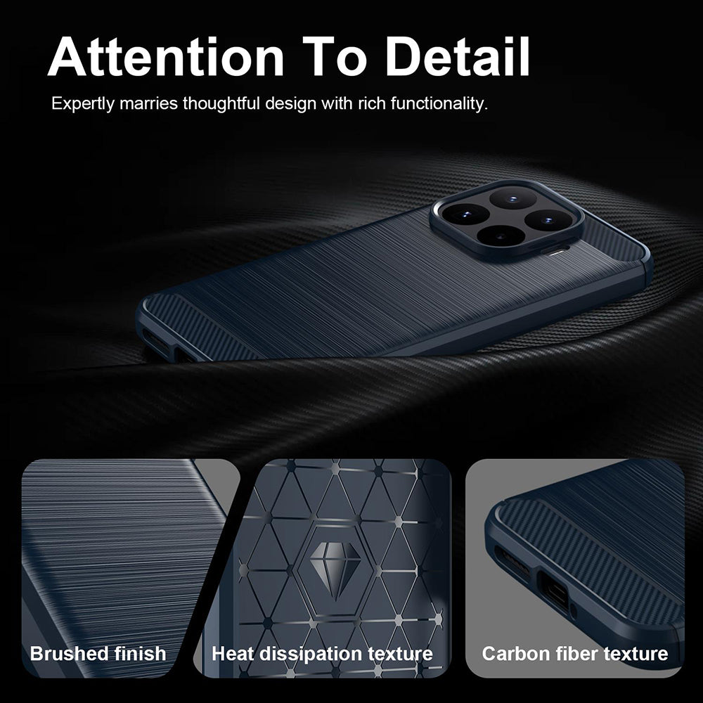 Coque pour Xiaomi 17T Pro, Techsuit, Carbone, Bleue