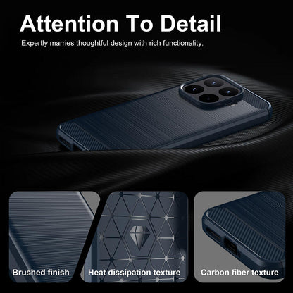 Coque pour Xiaomi 17T Pro, Techsuit, Carbone, Bleue