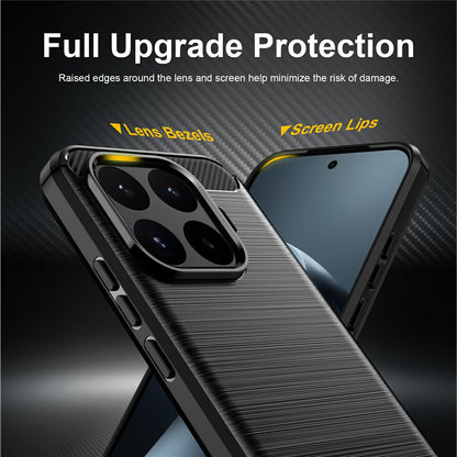 Coque pour Xiaomi 17T, Techsuit, Carbone, Bleue