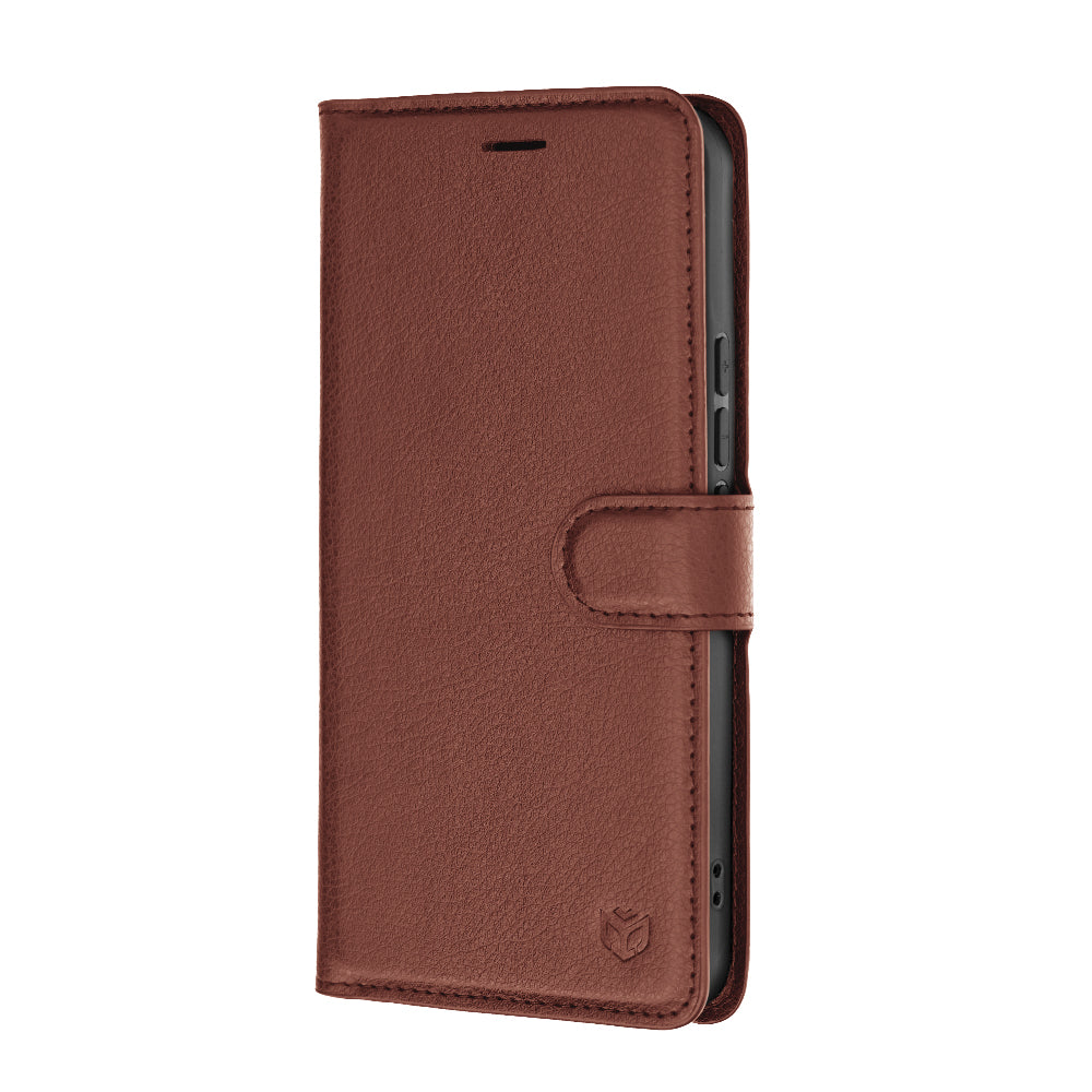 Coque pour Xiaomi 17T, Techsuit, Leather Folio, Marron
