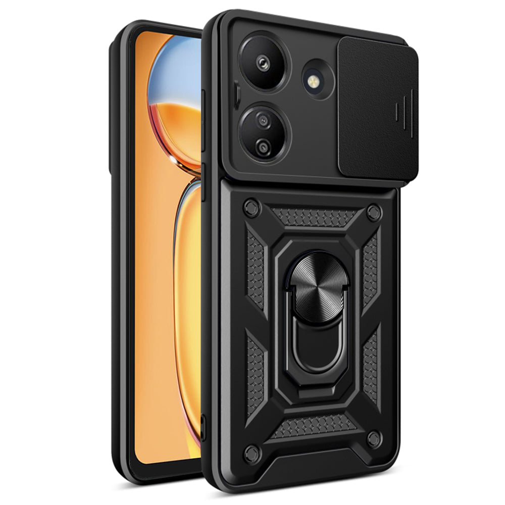 Coque pour Xiaomi Poco C65 / Redmi 13C, Techsuit, CamShield, Noire