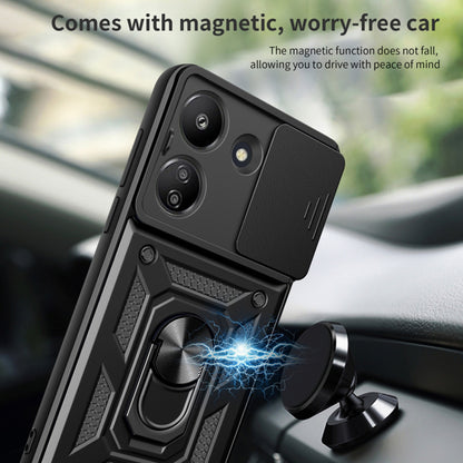Coque pour Xiaomi Poco C65 / Redmi 13C, Techsuit, CamShield, Noire