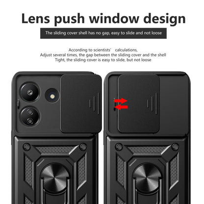 Coque pour Xiaomi Poco C65 / Redmi 13C, Techsuit, CamShield, Noire
