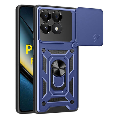Coque pour Xiaomi Poco F6 Pro, Techsuit, CamShield, Bleue
