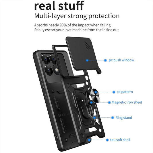Coque pour Xiaomi Poco F6 Pro, Techsuit, CamShield, Rose