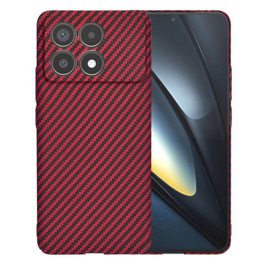 Coque pour Xiaomi Poco F6 Pro, Techsuit, Carbonite FiberShell, Rouge