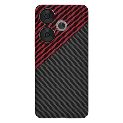 Hülle für Xiaomi Poco F6, Techsuit, Carbonite FiberShell, Schwarz Rot