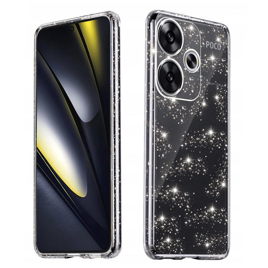 Custodia per Xiaomi Poco F6, Techsuit, SparkleSkin, Trasparente