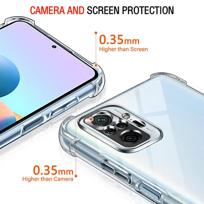 Custodia per Xiaomi Poco M5s / Redmi Note 10S / Note 10, Techsuit, Shockproof Clear, Trasparente