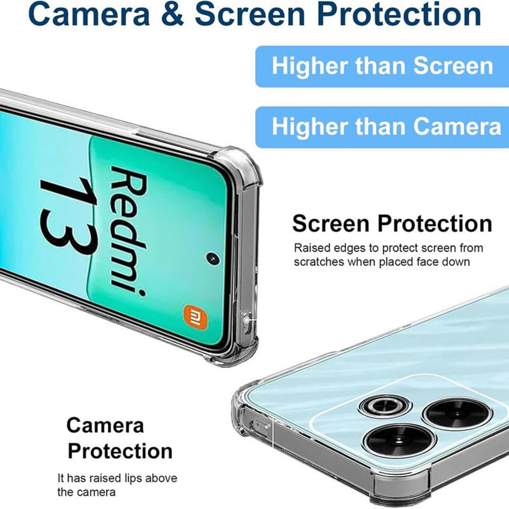 Custodia per Xiaomi Poco M6 4G / Redmi 13, Techsuit, Shockproof Clear, Trasparente